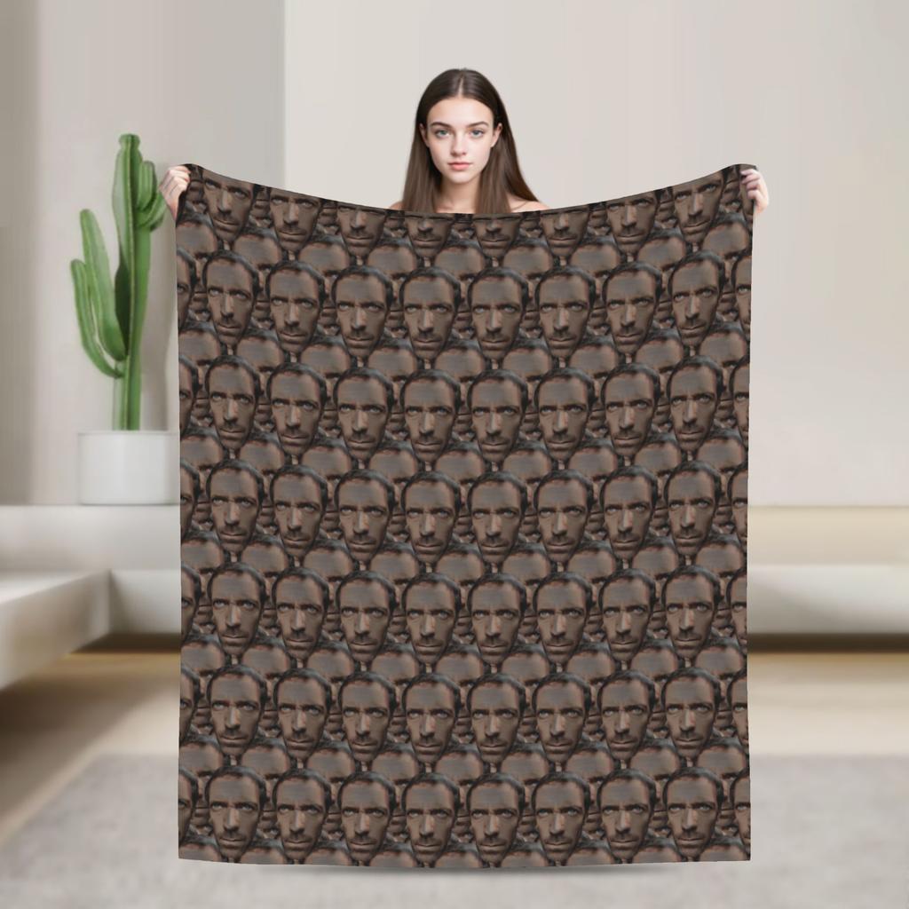 Dr Gregory House Flannel Blankets Winter Super Warm Throw Blanket for Kids Home Decor Pattern Bedspread Sofa Bed Cover