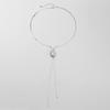 New Creative Baroque Pearl Long Necklace Flat Snake Chain Sexy Chest Necklace for Women Trendy Party Luxury Elegent Y2K Jewelry