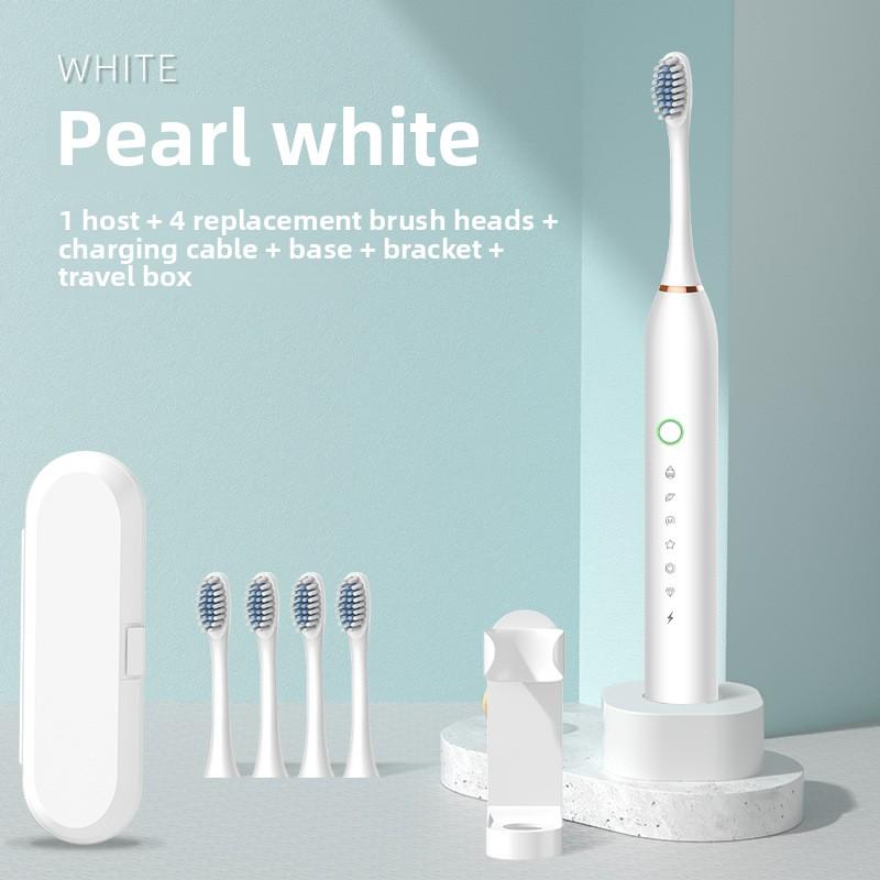 Electric Toothbrush Adult Bright White Automatic Charging Waterproof Sonic Soft Bristle Brush Men and Women Couple Children Set Toothbrush