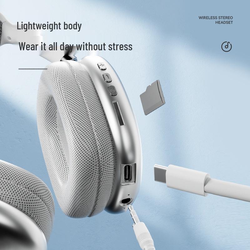 2025 Model Apple-Compatible Over-Ear Wireless Bluetooth Headphones with Heavy Bass