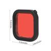 ABS Diving Lens Filter with Rope for GoPro 8 Action Camera Waterproof Shellred