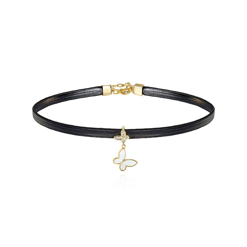 Schmetterlingsanhänger Choker-Halskette für Damen - Elegant, Trendig und Einzigartiges Design