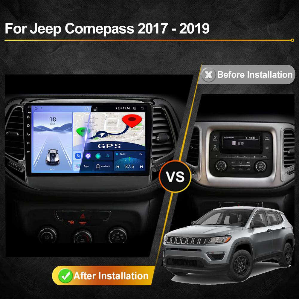 For Jeep Compass MP 2017 - 2020 Android Car Radio Multimedia Video Player Navigation GPS Carplay Touch Screen Auto Stereo Intelligent Systems