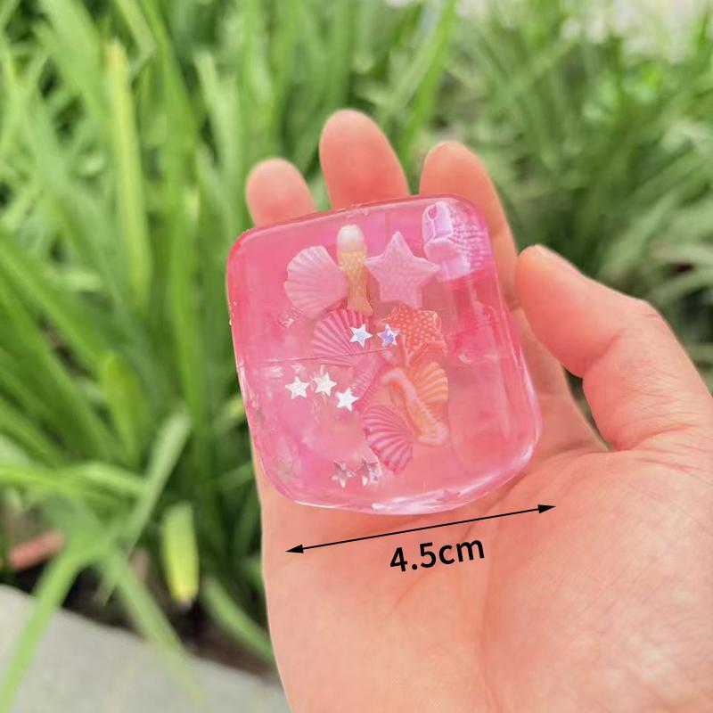Kawaii Ocean Theme Slow Rebound Toy Ice Cube Shaped Stress Relief Squeeze Toy Creative Kids And Adults Squeeze Relax Gifts