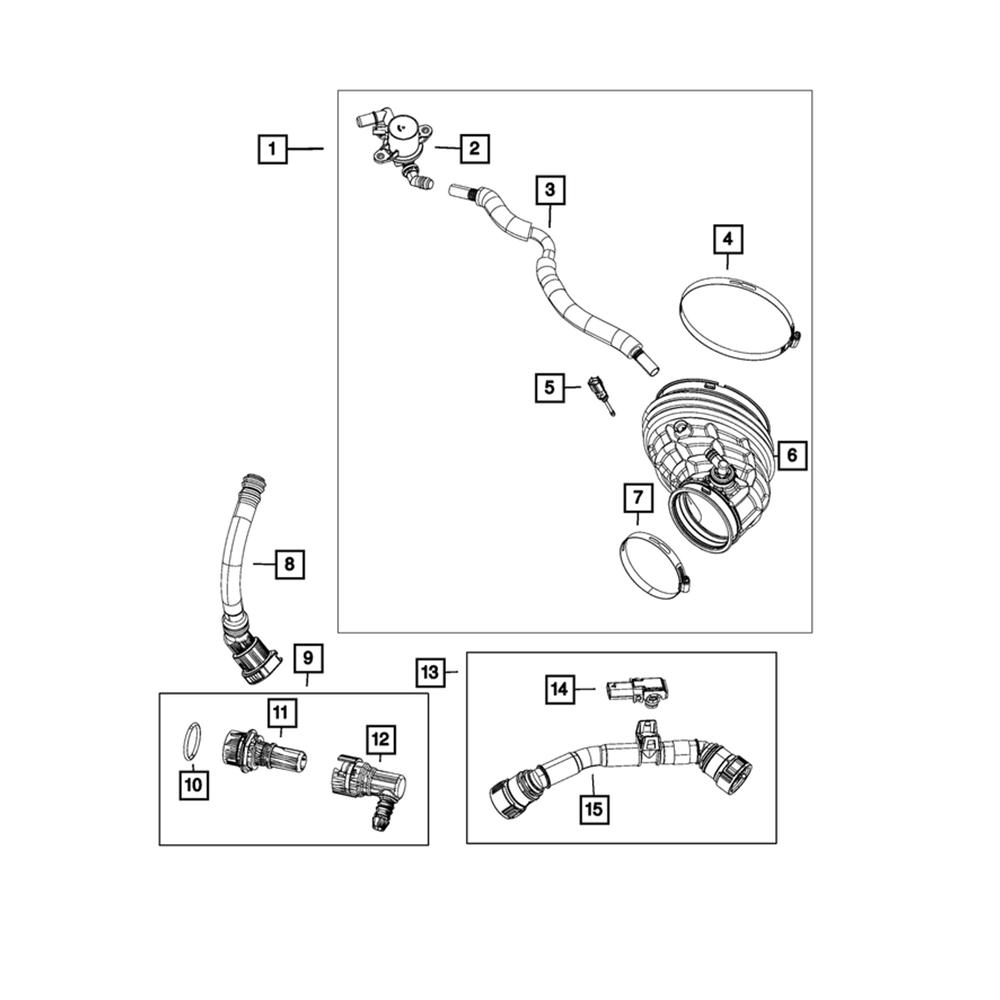 Chrysler PCV Valve Adapter 5038793AA