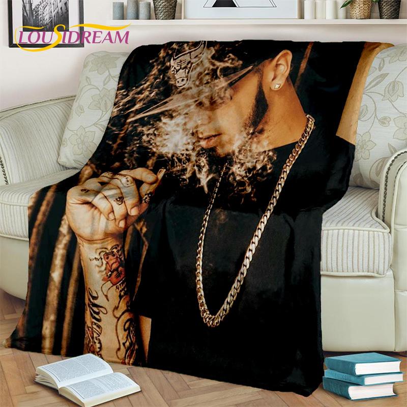 Hip Hopo dainininkas Free Anuel AA reperis pledas, minkštas plonas pledas namams, miegamajam, lovai, sofai, iškylai, kelionėms, biurui, vaikams