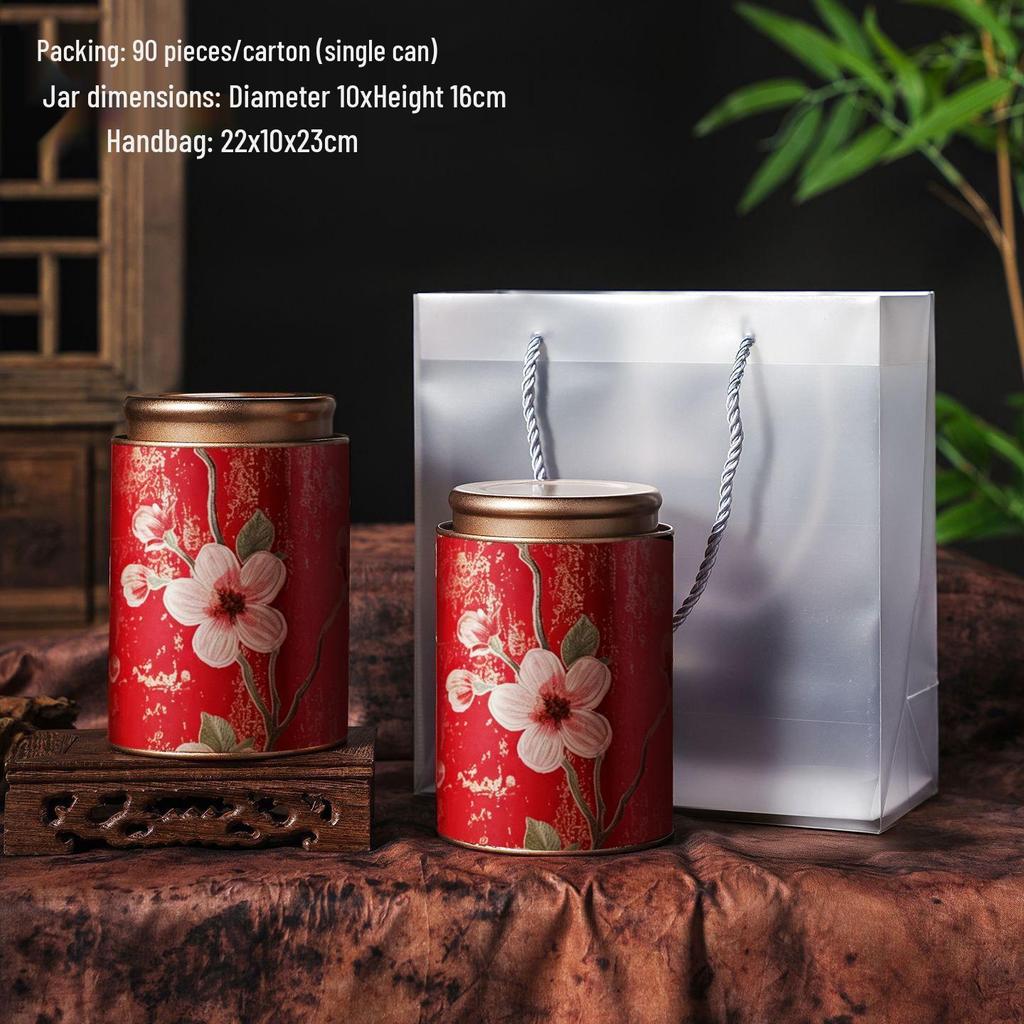 Exquisite High-End Tea Storage Box for Flower, Black, Green, and White Teas - Sealed Jar with Premium Gift Packaging