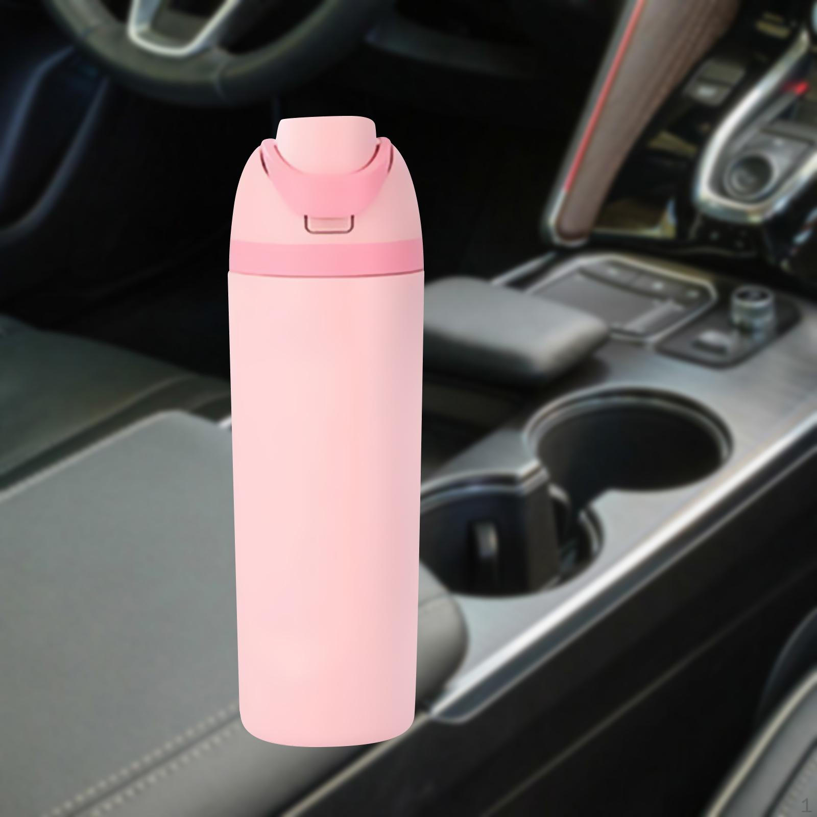 

Изолированная бутылка для воды 600 мл, простая в использовании, портативная, из нержавеющей стали, для занятий спортом для офиса розовый