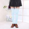 Herbst Winter Damen Gestreifte Oberschenkelhohe Elastische Warme Über dem Knie Lange Socken