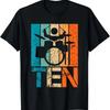 10th Drums Birthday 10 Year Old 10yr Boys Birthday Drummer T-Shirt