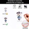 2D Flat Flower Ornament, 360-Degree Rotating Vase Acrylic Ornament with Base, Flower Vase Tabletop Decoration for Home Desk Shelf Decor