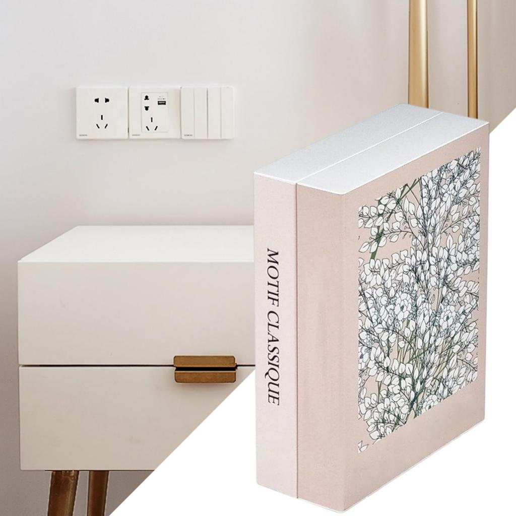 Book Shaped Wire Organizer, Expandable Decorative Book Shaped Cable Hidden Box, Fake Book Storage Router Hidden Management