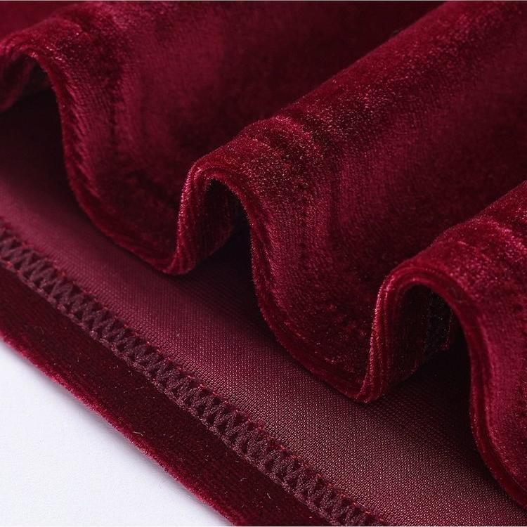 Spring Autumn Women's Plus Size Velvet Blouse Loose Embroidered Long Sleeve Pullover Blouse