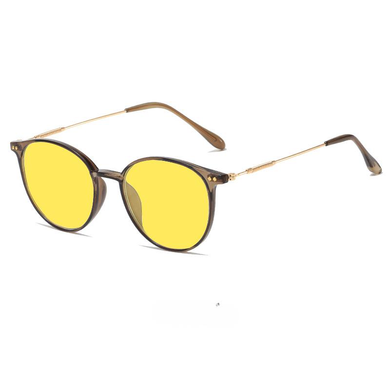 

Ultra Light Outdoor Round Sunglasses Fashionable Night Vision Reading for Women and Men Car Driving Computer Protective Glasses