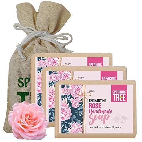 Speaking Tree Enchanting Rose Handmade Soap 100 gms (Pack of 3)