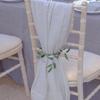 1Pc 29.5*78.7 inches Chiffon Wedding Chair Decoration for Wedding Banquet Holiday Party Decoration