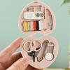 Portable Travel Mini Sewing Kit Buttons Pins Storage Boxes Handmade DIY Sewing Tools Scissor Thimble Needle Threads Box Set
