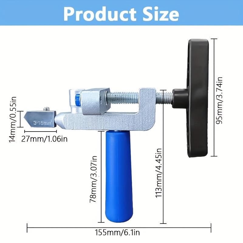 2-in-1 Manual Glass&Tile Cutter with Diamond Roller Wheel-Precision Cutting Tool for DIY,Construction,Adjustable Metal Base,Lightweight Portable