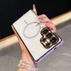 For Samsung Galaxy S25 Ultra Magnetic Case TPU Acrylic Phone Cover with Detachable Lens Frame