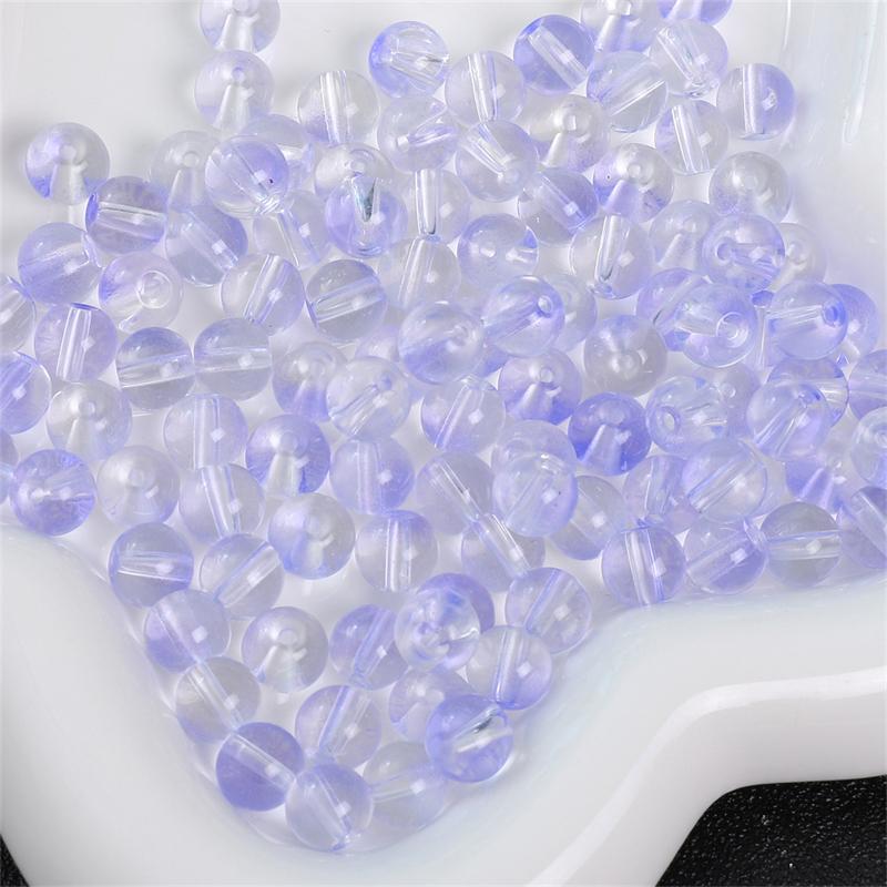 8mm 50pcs/bag Jelly Glass Bubble Beads DIY Necklace Bracelet Earrings Ring Jewelry Accessories