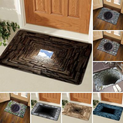 3D Optical Illusion Floor Mat Non-Slip Vision Rug Realistic 3D Carpet for Living Room Bedroom Bathroom Hallway Easy Care Decorative Rug