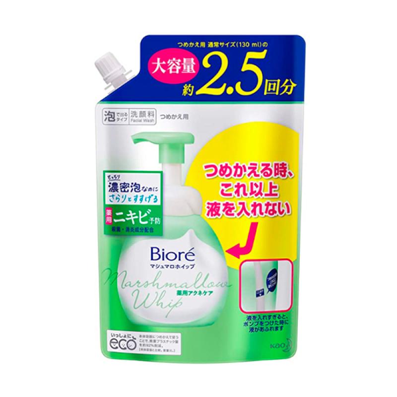 

Kao Biore Marshmallow Whip Medicated Acne Care Refill Large Capacity 330ml