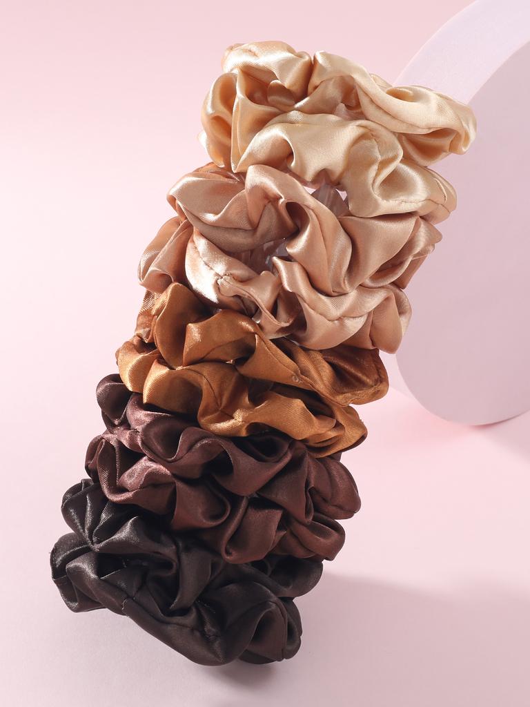 10 szt. Modne satynowe gumki do włosów dla kobiet dziewcząt elastyczne opaski do włosów do kucyka kolorowe nakrycie głowy akcesoria do włosów