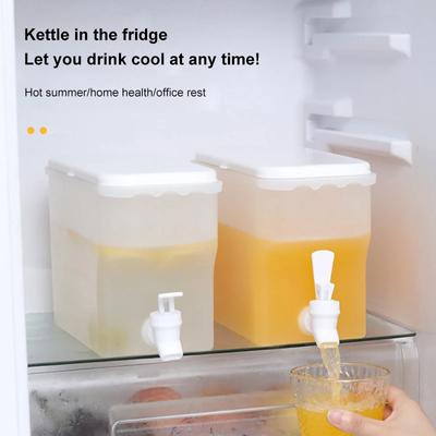Large Refrigerator Cold Kettle With Faucet Lemonade Bottle Drinkware Kettle Pot Beverage Dispenser Cool Water Bucket Kitchen