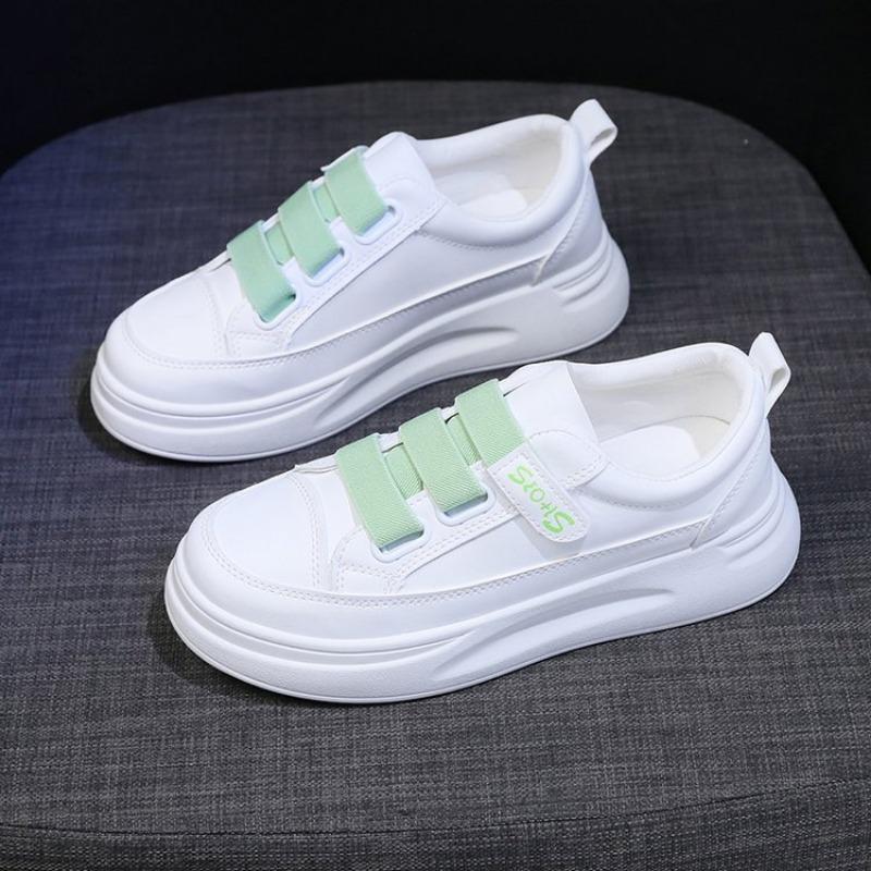 Casual Shoes Spring New Velcro Student Running Board Shoes Women's Trend Breathable Little White Shoes
