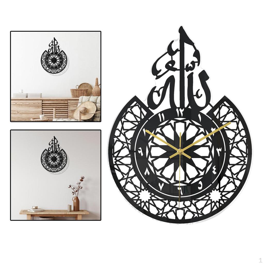 Acrylic Wall Clock Creative Silent Pendulum Clocks for Living Room Bedroom Kitchen School Eid Decor