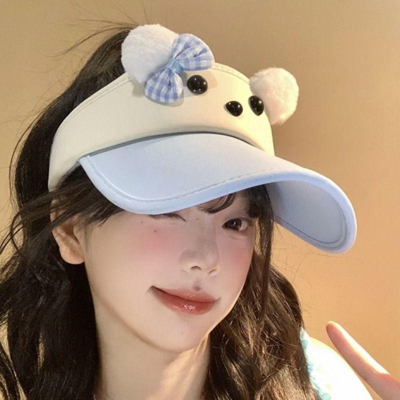Dog Cartoon Sun Hat For Women With Uv Protection And Wide Brim Summer Sunshade