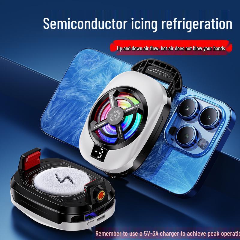 

Adjustable 3-Speed Silent Cooling Fan for Apple Devices – Semiconductor Mobile Cooler for Gaming & Live Streaming