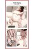 Women's Spring Autumn Long Sleeve Cute Pajama Set - Thin Casual Petite Homewear