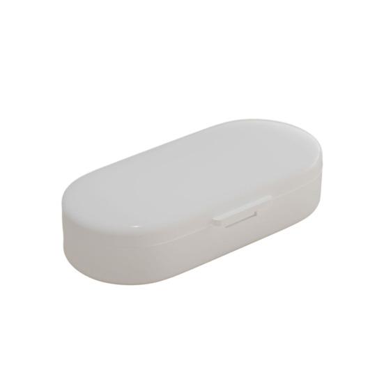 

Pill Box with Independent Compartments Pill Organizer Silicone Ring Moisture Proof Travel Case for Morning Noon Evening Small