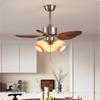 French Retro Chinese-Style Smart Ceiling Fan Light with Full Spectrum for Bedroom and Study