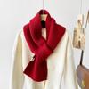 Winter scarf women's autumn and winter new cross small scarf small scarf solid color warm scarf