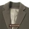 Men's Wool Blend Down Suit Collar Mid-Length Coat