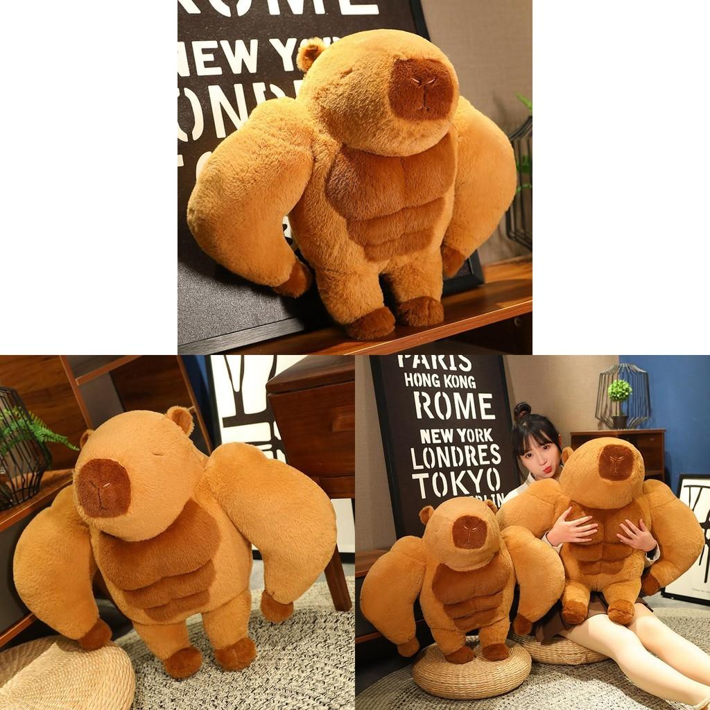 Plush Muscle Capybara Toy Animal Pillow Stuffed Birthdays Gifts Decoration Room