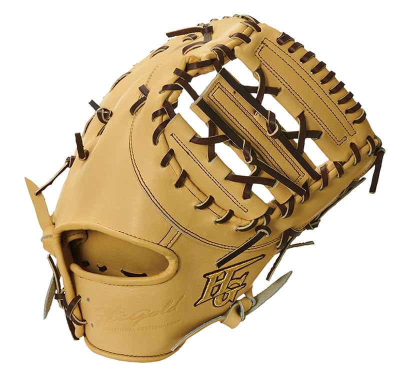 

HI-GOLD WKG-F405 Ecru Beige (LH) Standard Hard Baseball Mitt for Right-Handed First Basemen, Suitable for High School Baseball