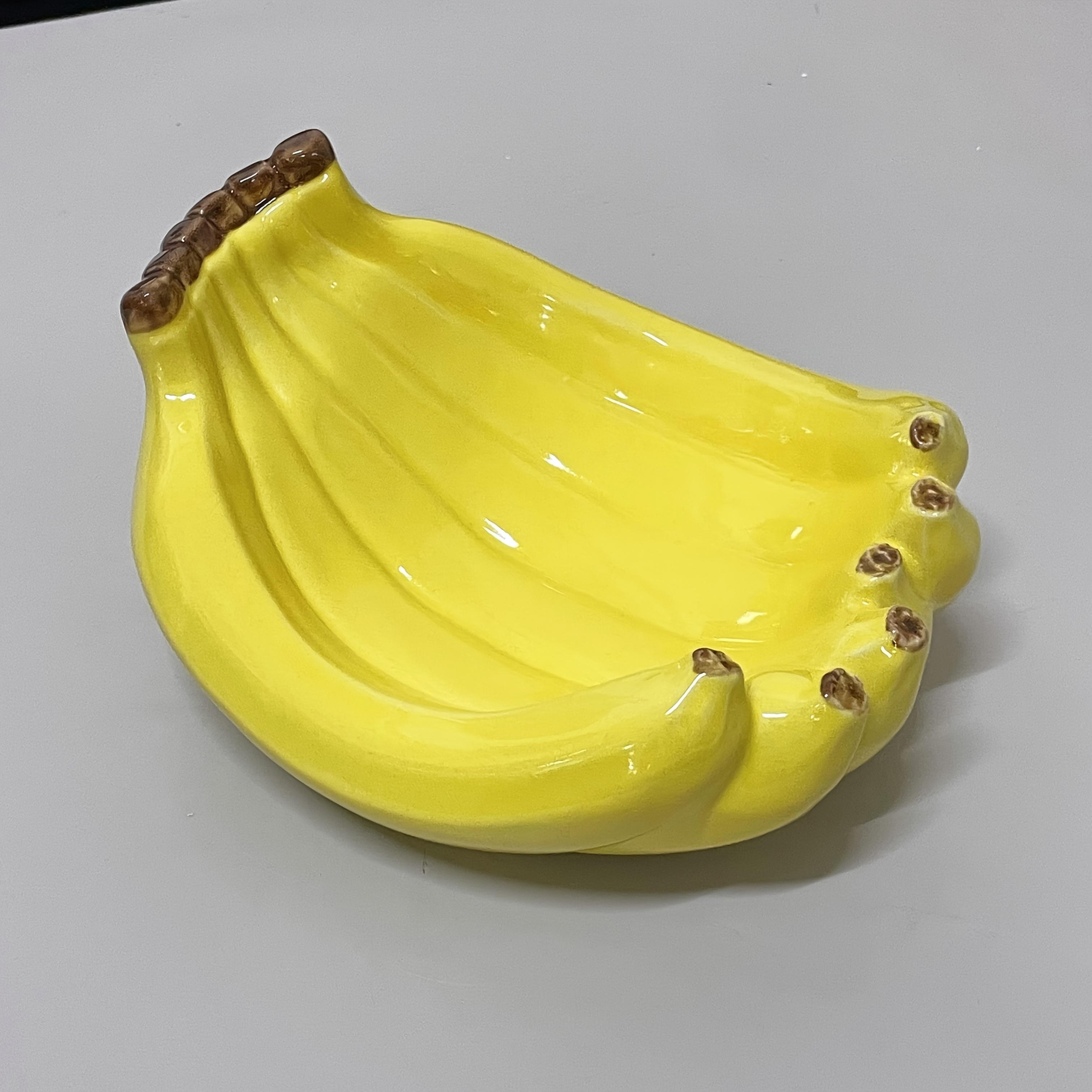 

Boho Ceramic Banana Shaped Decorative Tray, Multipurpose Storage Organizer for Jewelry and Small Items, Living Room Decor Accessory