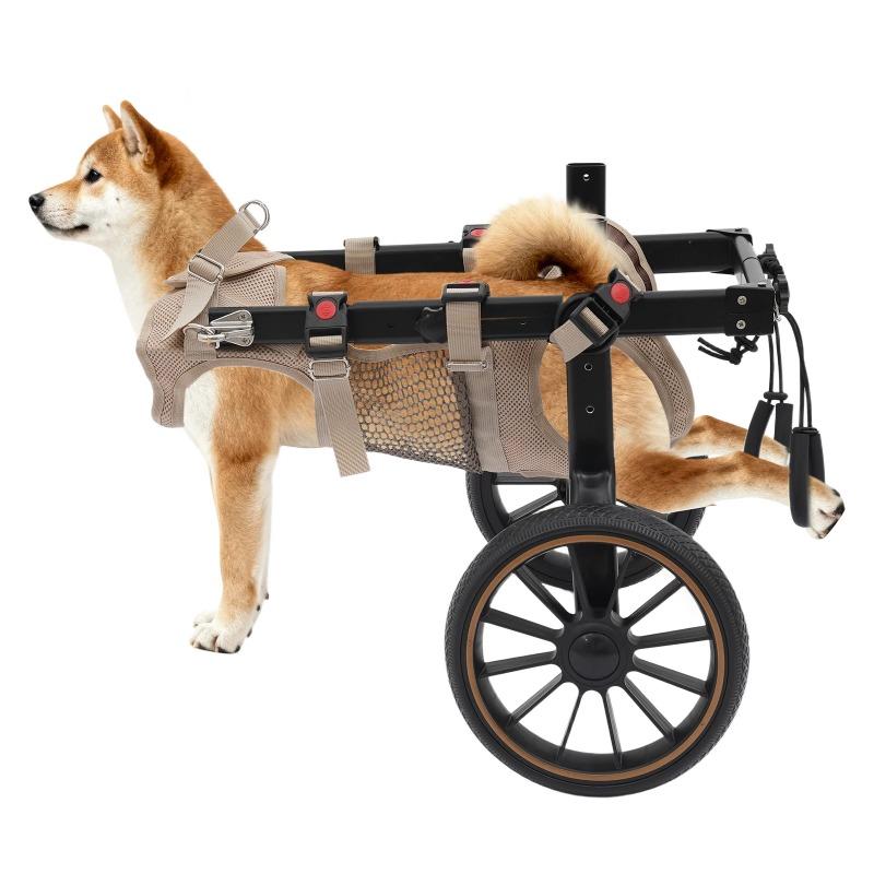 Verstellbarer Haustier-Trolley Hundewagen Rehabilitation Gehhilfe Wagen Tragbarer Gehwagen Werkzeuge für Hinterbein-Unterstützung