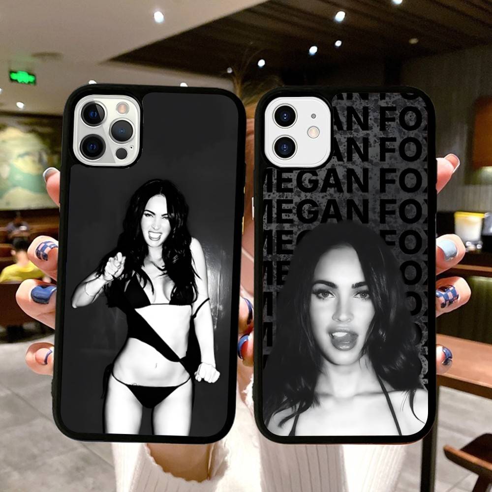 Schauspielerin M-Megan Fox Modell Handyhülle Für IPhone 17 16 15 14 13 Plus 12 11 Pro Max PC+TPU Hüllen Rückseite