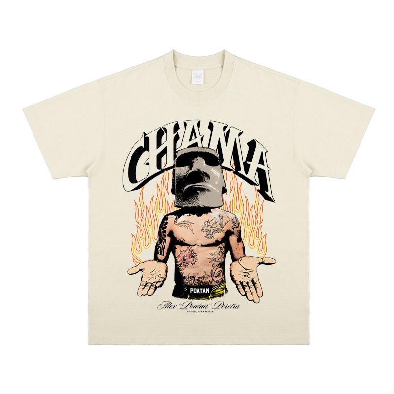 UFC300 Pereira KO Hill American Vintage Cotton Fashion Casual High Quality Men's Short Sleeve T-shirt Graphic T Shirts