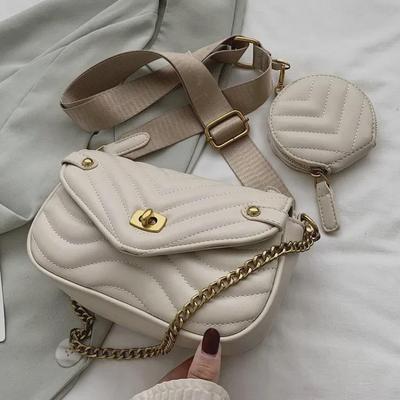 2022 Women's Oblique Net Celebrity Summer Chain Embroidered Satchel - Niche Design Mother-and-Child Shoulder Bag