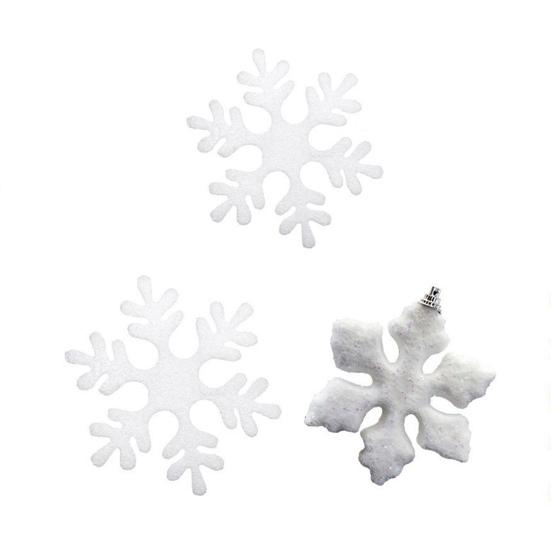 1 Set Christmas Snowflake Foam White Color Increase Atmosphere Xmas Tree Hanging Pendant Home Office Decor for Gift