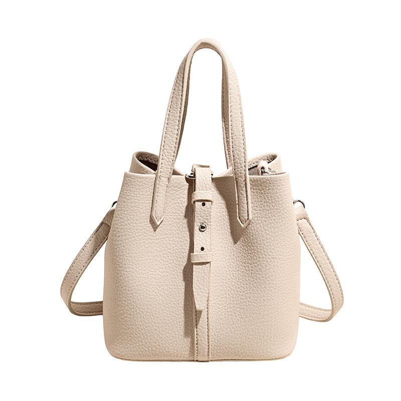 Niche Simple Portable Vegetable Basket Bag Women's 2025 Autumn New Commuter Large-capacity Shoulder Crossbody Bucket Bag