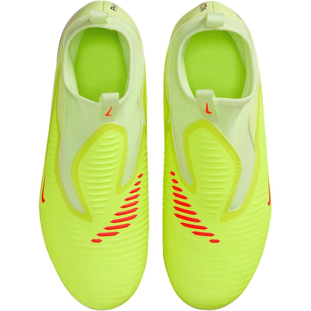 Nike Jr. Phantom 6 High Academy GS Hyper Crimson/Limelight/Black Kids Cleats Green HQ2042-800