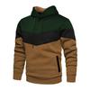 Autumn-style Color-blocked Loose-fitting Casual Pullover Hoodie with Side Seam Pockets for Young People