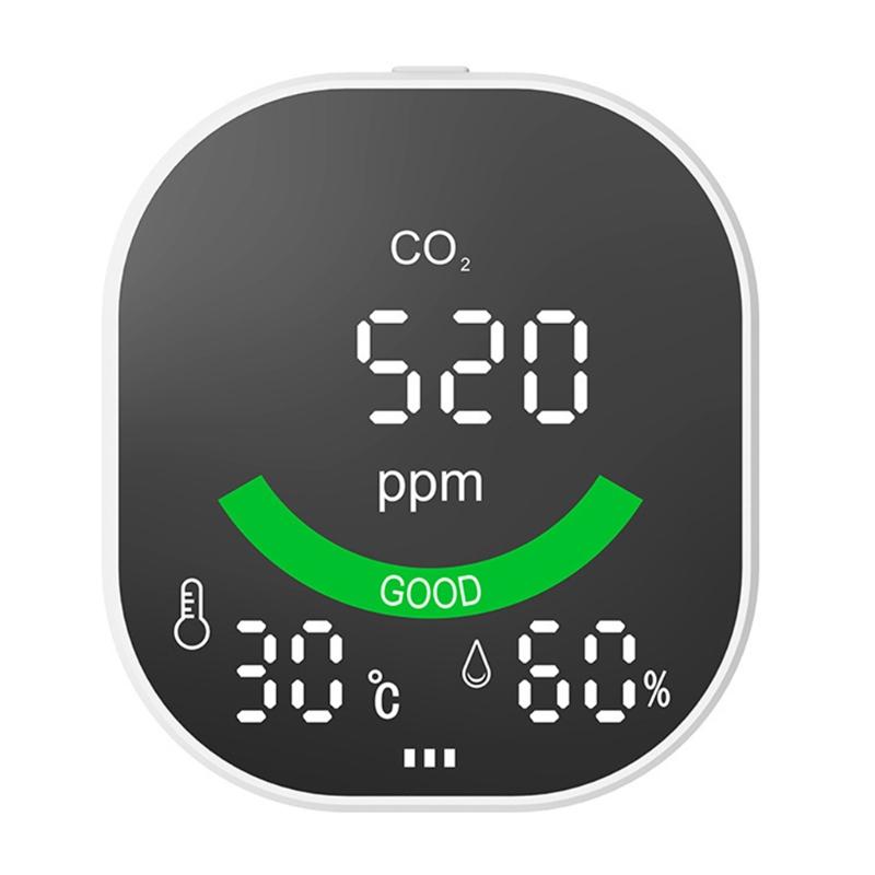 Air Quality Monitor CO2 Detector Air Quality Monitor Temperature and Relative Humidity CO2 Meter NDIR Infrared Meter