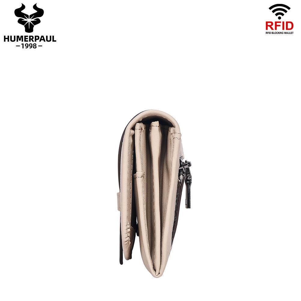 Humerpaul Neue Lange Brieftasche Aus Echtem Leder Frauen Geldbörsen Zipper Geldbörse Mode Hohe Qualität Geldbörsen Trendy Geldbörse Karte Halter Luxus